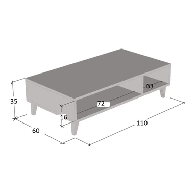 MESA DE CENTRO TU MESITA DEBORA MULTIUSOS NEGRO CASTAÑO - 3