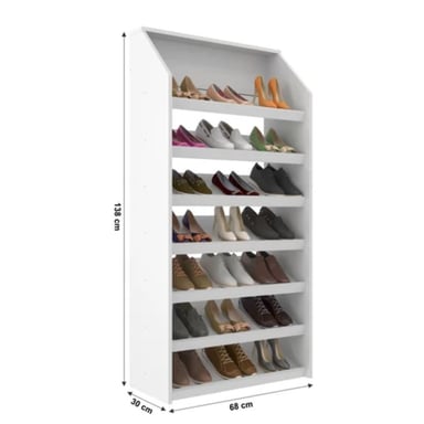 ZAPATERA MODERNA TU MESITA MELANY BLANCO ALTO 138CM - 3
