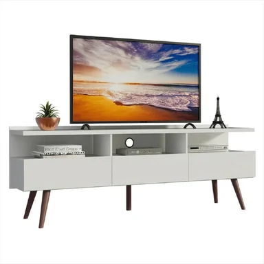 MUEBLE PARA TV TU MESITA DRAGO 3 CAJONES BLANCO - 2