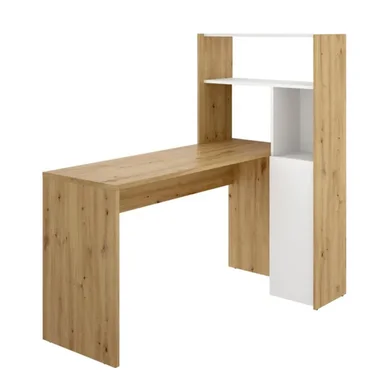 ESCRITORIO TU MESITA ASTON 110 CM X 82 CM DUNA/BLANCO PRÁCTICO CON ESTANTES - 2