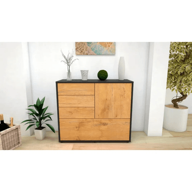 APARADOR TU MESITA LINCE MELAMINA 18 MM 1 PUERTA 4 CAJONES CONTEMPORÉNEO 92 CM - 2