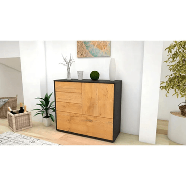 APARADOR TU MESITA LINCE MELAMINA 18 MM 1 PUERTA 4 CAJONES CONTEMPORÉNEO 92 CM - 3