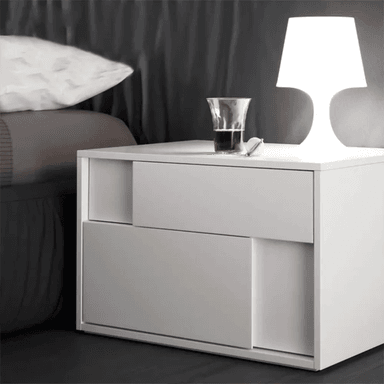 MESA NOCHE TU MESITA 2 CAJONES FANTASY BLANCO - 2