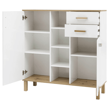 ALACENA PARA COCINA TU MESITA FÁTIMA 2 CAJONES PUERTAS BLANCO - 2