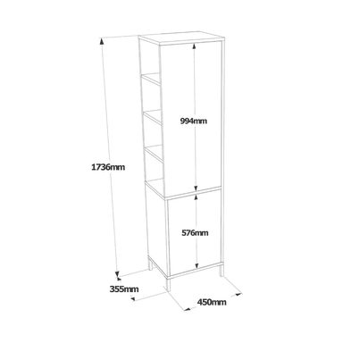 MUEBLE BAÑO TU MESITA FELIX BLANCO 2 PUERTAS - 4