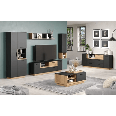 MESA DE CENTRO TU MESITA MERLINA MODERNA NEGRO DUNA - 3
