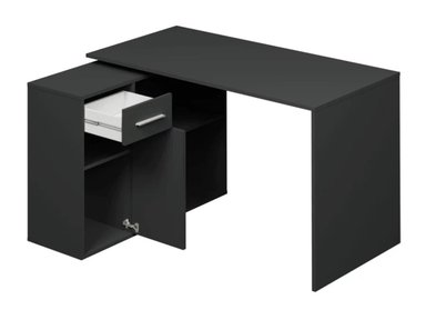 ESCRITORIO MODERNO TU MESITA BRISTOL 120 CM X 92 CM NEGRO 1 CAJÓN - 3