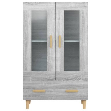 VITRINA TU MESITA MAYTE GRIS CLÁSICA 2 PUERTAS CENIZA - 3