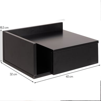 VELADOR TU MESITA FLOTANTE IRIS 1 CAJÓN NEGRO - 4