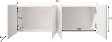 MESA DE TV TU MESITA LIKA FLOTANTE 4 PUERTAS NEGRO - 4