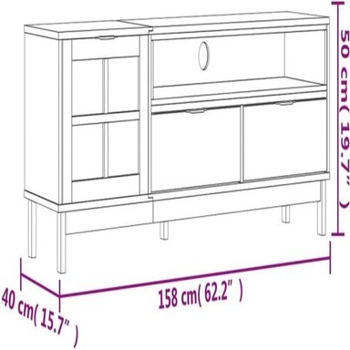 MESA DE TV TU MESITA JENNER MULTIUSOS HAYA NEGRO 1 PUERTA 2 CAJONES - 3