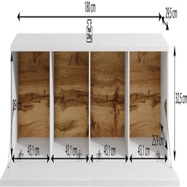MESA DE TV TU MESITA NIEVES CLÁSICA 2 PUERTAS BLANCO - 2