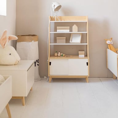 LIBRERO TU MESITA ARAGÓN MULTICOLOR INFANTIL 2 PUERTAS CORREDIZAS - 3