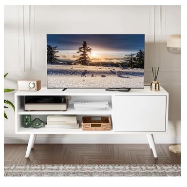 MESA DE TV FUNCIONAL 50' TU MESITA EVA MELAMINA 18MM COLOR BLANCO 1 PUERTA - 2