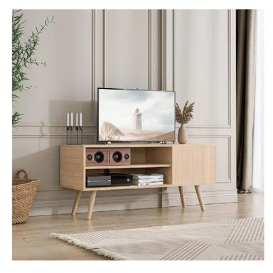 MESA DE TV FUNCIONAL 50' TU MESITA EVA MELAMINA 18MM COLOR DUNA 1 PUERTA - 1