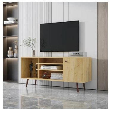 MESA DE TV CLÁSICA 55' TU MESITA MELAMINA 18MM COLOR DUNA 1 PUERTA - 1