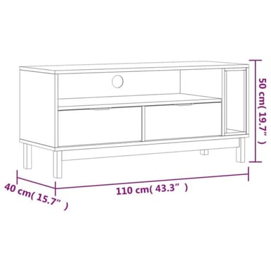 MUEBLE PARA TV ANTONY COLOR HAYA 2 CAJONES TU MESITA - 4