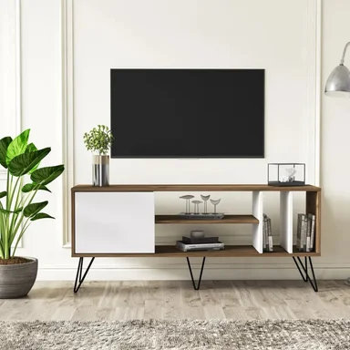 MESA DE TV MODERNA GABÓN BLANCO - 1