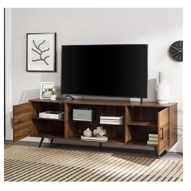 MESA DE TV PARACAS 70' TU MESITA MELAMINA 18MM COLOR MARRÓN 2 PUERTAS - 2