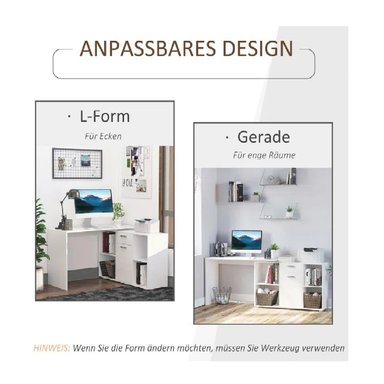 ESCRITORIO EXTENDIBLE TU MESITA LIAM COLOR BLANCO 1 CAJÓN 1 PUERTA - 3