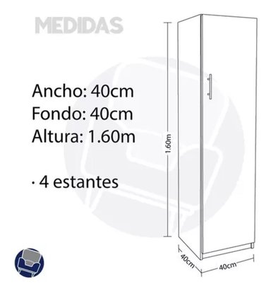 PRÁCTICO ESTANTE 1 PUERTA RENZO COLOR BLANCO TU MESITA - 2