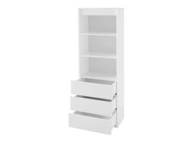 LIBRERO CLÁSICO GENESIS COLOR BLANCO 3 CAJONES TU MESITA - 2