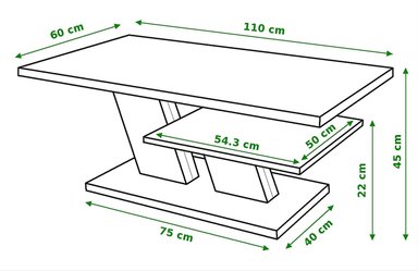 MESA DE CENTRO ELEGANTE LOLA COLOR DUNA/BLANCO TU MESITA - 3