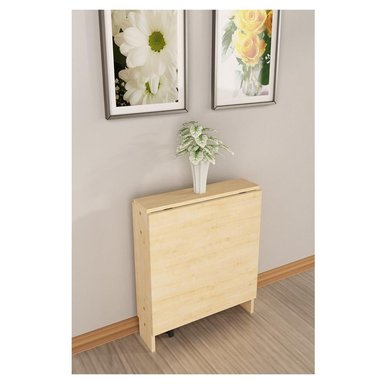 MESA DE COMEDOR PLEGABLE TU MESITA GINA COLOR DUNA - 2