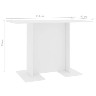 MESA DE COMEDOR MINIMALISTA BARÉIN BLANCO - 4