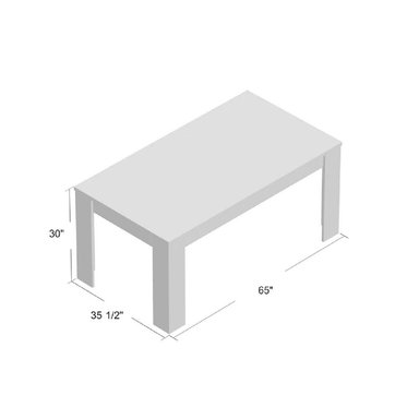 MESA MODERNA DE COMEDOR TU MESITA PRISCILA COLOR DUNA/BLANCO - 3