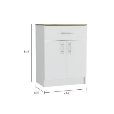 MUEBLE AUXILIAR DE COCINA TU MESITA RIBETTO MELAMINA 18MM COLOR BLANCO/DUNA - 3