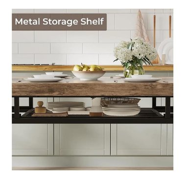 MESA MODERNA DE COMEDOR TU MESITA RODISIA COLOR MARRÓN/NEGRO 2 CAJONES - 3