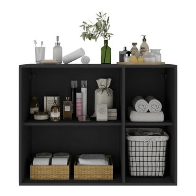 APARADOR DE BAÑO INGRID COLOR NEGRO 3 PUERTAS TU MESITA - 2