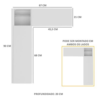 MUEBLE DE BAÑO FLOTANTE CON PORTA ROLLOS MILENA COLOR BLANCO2 PUERTAS TU MESITA - 3