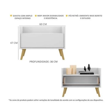 MUEBLE DE BAÑO STELLA COLOR NEGRO 1 CAJÓN TU MESITA - 3