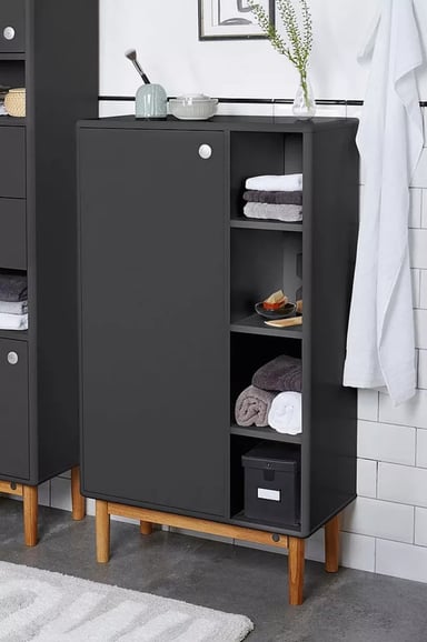 MUEBLE ORGANIZADOR DE BAÑO ELVIS COLOR NEGRO TU MESITA - 2