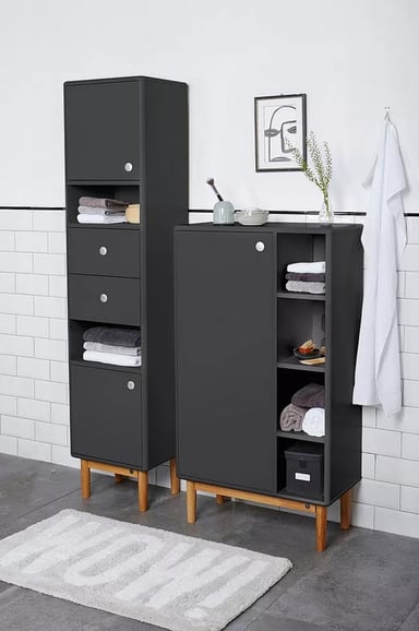 MUEBLE ORGANIZADOR DE BAÑO ELVIS COLOR NEGRO TU MESITA - 3