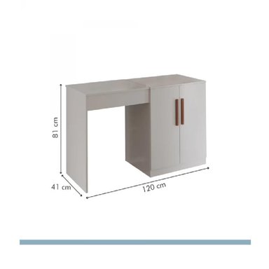 TOCADOR MODERNO TU MESITA FABIANA COLOR MARRÓN 3 PUERTAS - 3