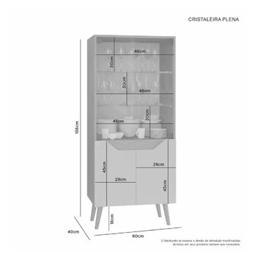 VITRINA CLÁSICA TU MESITA LOREN 2 PUERTAS COLOR HAYA/GRIS CLARO - 3