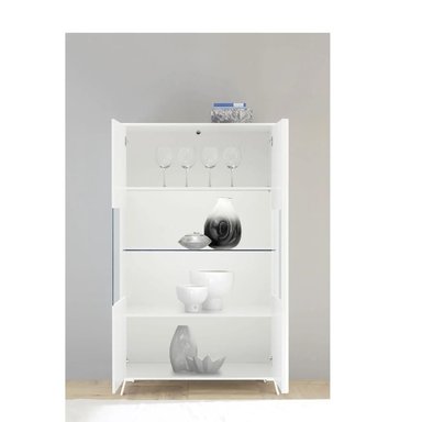 VITRINA CLÁSICA TU MESITA JIRAF COLOR BLANCO 2 PUERTAS - 2