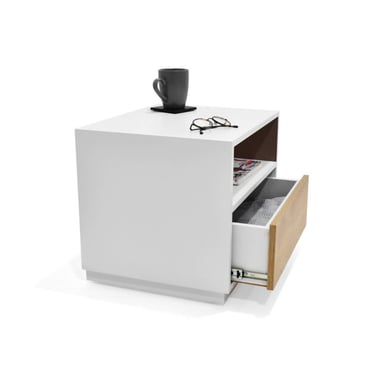 VELADOR MODERNO 1 CAJÓN ARIES COLOR BLANCO/DUNA TU MESITA - 3