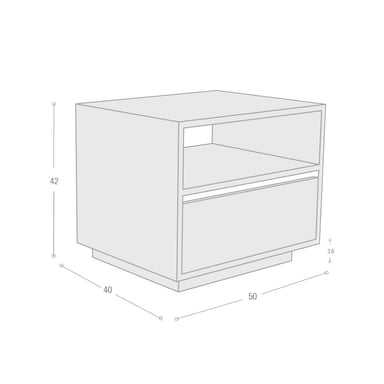 VELADOR MODERNO 1 CAJÓN ARIES COLOR BLANCO/DUNA TU MESITA - 4