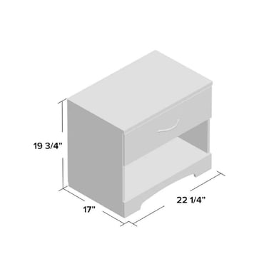 VELADOR MESA DE NOCHE ROCHA TU MESITA MELAMINA 18MM MARRÓN 1 CAJÓN - 3
