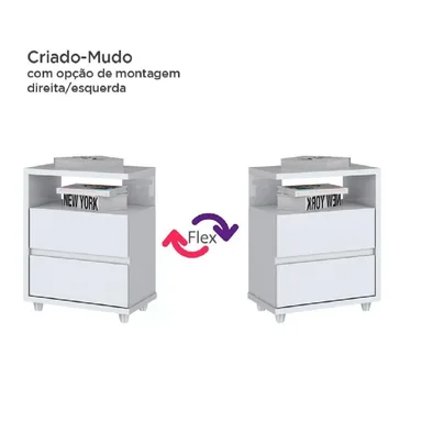 VELADORES MODERNOS JGO X2 TU MESITA LOREN MELAMINA 18MM COLOR MARRÓN 2 CAJONES - 3