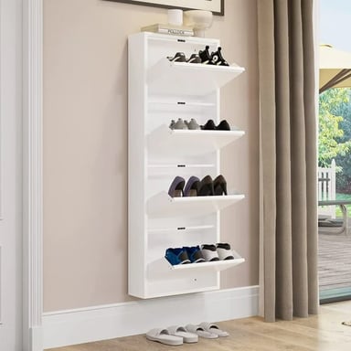 ZAPATERA FLOTANTE YIRA COLOR BLANCO 4 PUERTAS TU MESITA - 3