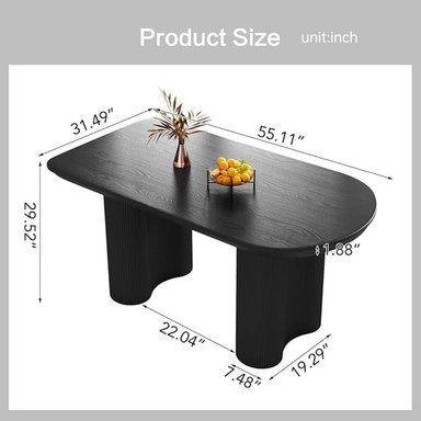 MESA COMEDOR GRIEGA NEGRO TU MESITA - 2