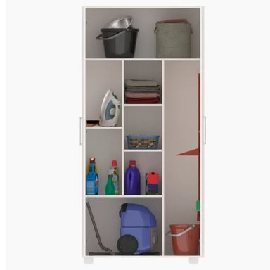MUEBLE PARA LAVANDERIA MULTIUSOS 2 PUERTAS SALOMÓN COLOR BLANCO TU MESITA - 2