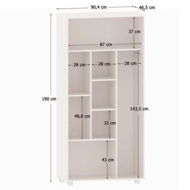 MUEBLE PARA LAVANDERIA MULTIUSOS 2 PUERTAS SALOMÓN COLOR BLANCO TU MESITA - 3