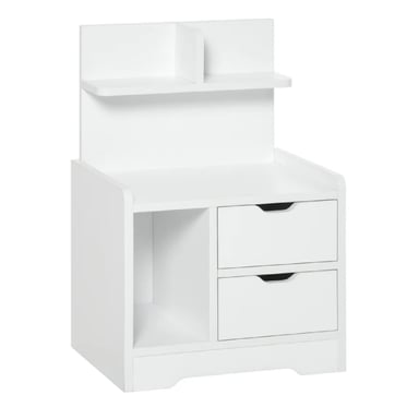 VELADOR MODERNO MILORD COLOR BLANCO 2 CAJONES TU MESITA - 2