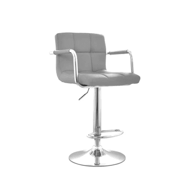 BANCO MODERNO CROMADO LASALLE COLOR NEGRO TU MESITA - 1